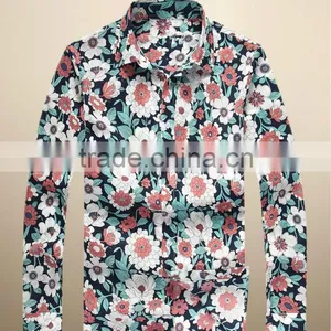 100%Cotton 2014 Latest Mens Casual Dress (Floral Fabric) thumbnail-1