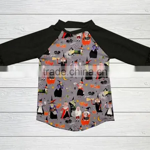 Boutique Kids Halloween Long Sleeves Shirt New Style Girl Fall Raglan Remake thumbnail-1