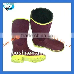 Ladies Fashion Neoprene Knee Boot/rubber Upper Boot thumbnail-1