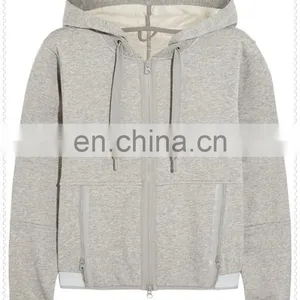 Wholesale OEM Hooded Sweatshirt Cotton Blend Jersey Cropped Top Hoodie thumbnail-2