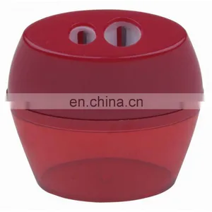 7.0x6.0x2.0cm Plastic Barrel Double Hole Pencil Sharpener thumbnail-1