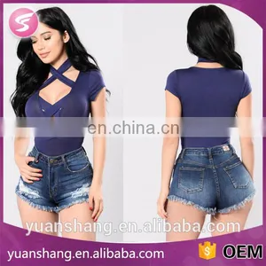 Fashion Blue Women Tight Lycra Bodysuit thumbnail-1