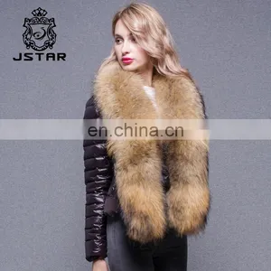 Online Shop Fashion Winter Jacket Fur Parka With Fur Hood thumbnail-4