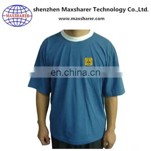 Hot Selling Antistatic T-shirt Esd Round Collar Shirt on Sale thumbnail-2
