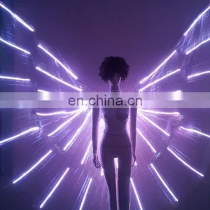 Led Dance Costume RGB Colorful Led Belly Dance Wings thumbnail-2