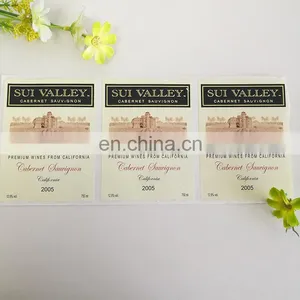 Cheap Adhesive Label Sticker Custom Premium Wine Sticker Label Printing thumbnail-1
