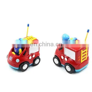 Mini 2 Channel Cartoon rc Car Fire Engine Toys for Kids thumbnail-4