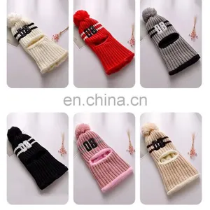 Chunky Double Layer Pom Pom Warm Beanie With Custom Embroidery thumbnail-2