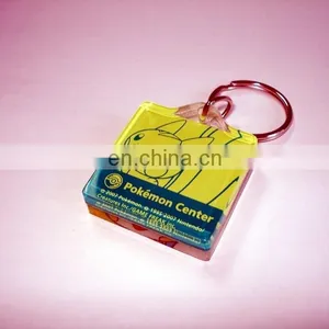 Printed Photo Insert Plastic 3d Acrylic Keychain thumbnail-1