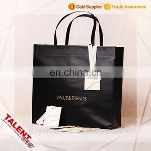 Custom Luxury Stamping Golden Promotion Shopping Paper Bag With Paper Belt Handle thumbnail-1