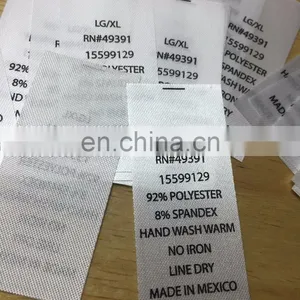 Custom Fabric Printed Satin Care Labels for Clothing Satin thumbnail-6