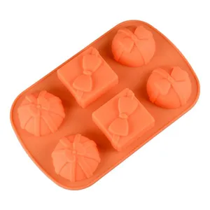 Free Sample Food Grade Heat Resistant Nontoxic Silicone Cake Mold Baking Mousse Pudding Mold Tool 6holes thumbnail-4