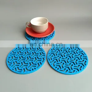 Grey Color Multifunctional Tea Cup Coaster Acrylic With Napkins Custom Felt Coasters thumbnail-4