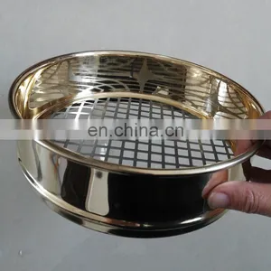 ASTM Standard Laboratory Copper/Brass Wire Mesh Screen Test Sieves With Lip, Pan, Brush thumbnail-2