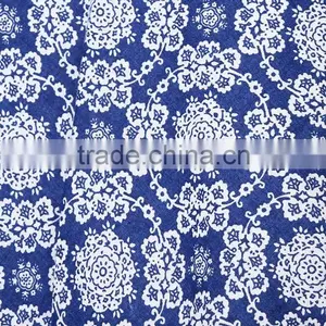 Latest Skirt Design Pictures 2016 Girls Blue Floral and Stripe Print Short Skirt Supplier's Choice thumbnail-2