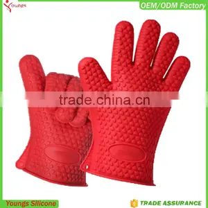 Customize Silicone Massage Glove Kitchen Glove FDA Soft Red Oven Gloves thumbnail-1