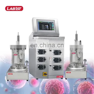 Small Glass Lab Plant Photo Cell Microbiology 5l 10l Benchtop Bench Top Fermentation Fermentor Fermenter Bioreactor thumbnail-1