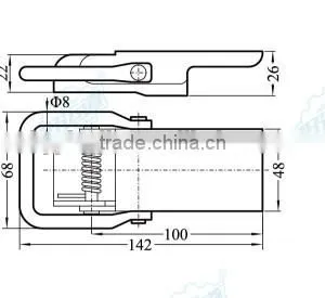 03200+03202 Overcentre Fastener,fasteners Adjustable With a Movable Hook thumbnail-2