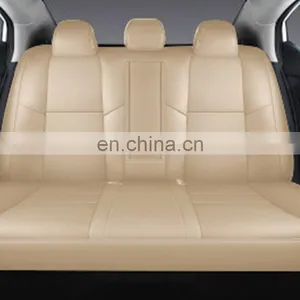 2022 New Factory Price High Quality Beige Memory Foam True Genuine Leather Full Coverage Car Front and Back Sit Seat Cover thumbnail-1