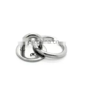JRSGS Customized High Quality 304/316 Stainless Steel Circular Mooring Ring On Plate Hardware Round Eye Plate With Ring thumbnail-4