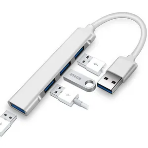 Factory Price Wholesale High Speed Type c Hub USB 3.0 2.0 4 Ports 4 in 1 USB-C USB HUB thumbnail-1
