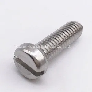 Full Thread Slotted Head Screw , Stainless Steel Cheese Head Machine Screw thumbnail-4