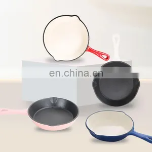 Thickened Enamel Cast Iron Steak Non-stick Frying-pan Striped Pan Barbecue Frying-pan thumbnail-3