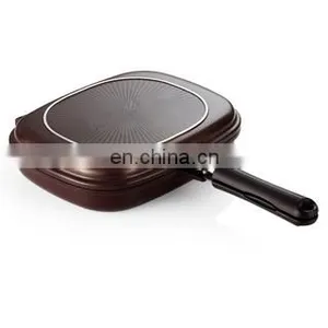 Nonstick Multi Purpose Double Sided Frying Pan Square Deep Frying Pan thumbnail-2