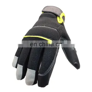 Factory Custom Protect Work Safety Anti Cutting Resistant Synthetic Leather Impact Mechanic Gloves thumbnail-4