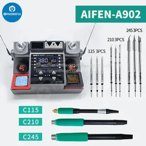 AIFEN A902 Double Soldering Station JBC C115 C210 C245 Soldering Tool For Phone PCB IC Repair thumbnail-2