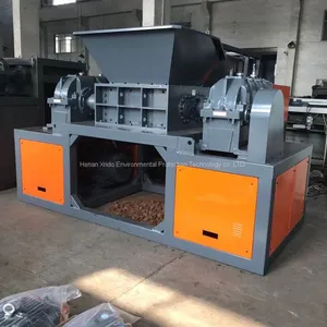 Plastic Bottle Shredding Waste Rubber Tyre Tire Double Shaft Shredder Scrap Metal Shredder Machine thumbnail-5