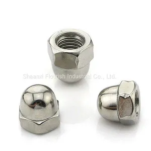 Galvanized Hexagon Lock Nut , Stainless Steel / Carbon Steel Domed Cap Nut thumbnail-1