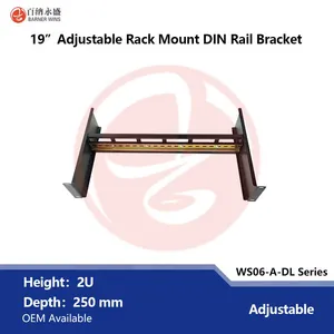 Manufacture 19 Inches 2U Adjustable Rack Mount DIN Rail Bracket New Arrival thumbnail-4