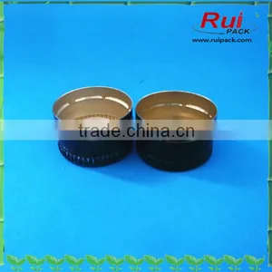 Black Aluminum Wine Screw Cap With Tamper Evident.Aluminum Wine Tamper Evident Screw Cap thumbnail-1