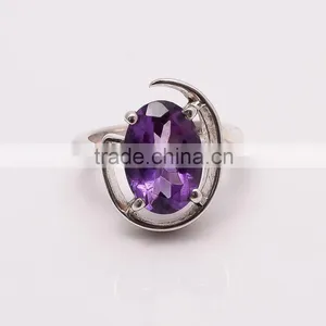 AMETHYST RING ,925 Sterling Silver Jewelry Wholesale,WHOLESALE SILVER JEWELRY,SILVER EXPORTER,SILVER JEWELRY FROM INDIA thumbnail-1