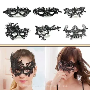 Multi-Use Sexy Lace Masks - for Parties Halloween & Carnival Bulk Decor thumbnail-3