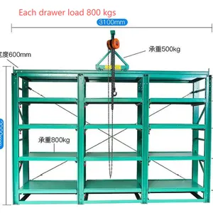 Custom Warehouse Drawer Rack Metal Storage Heavy Duty Mold Rack Manufacture thumbnail-1