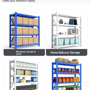 Multi-functional Steel Shelving HN-WB103 for Home Workshop & Basement, 400kg Capacity, Rivet Style Tool Storage, KD Structure for Cost Saving thumbnail-2