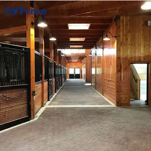 3.6m Wide Galvanized Bamboo Board Horse Box - Durable Portable Stable thumbnail-1