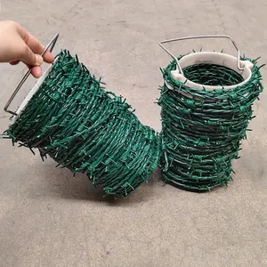 Wholesale Price Barbed Wire Fence PVC Galvanized Barbed Iron Wire Per Roll Customized Size Protective Barbed Wire Coil thumbnail-2