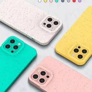 Biodegradable Mobile Phone Case for IPhone 13 14 15 16 17promax Plus Wheat Straw Friendly Bio Degradable Phone Case thumbnail-3