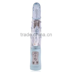 2016 Top Quality G-Spot Silicone Vibrator Dual Motors Stimulation Packed Clitoral Massager thumbnail-4