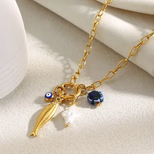 Custom 316L Stainless Steel Pendant Manufacturer - 18K Vacuum PVD Plated Necklace Chain Low MOQ Factory Price thumbnail-2