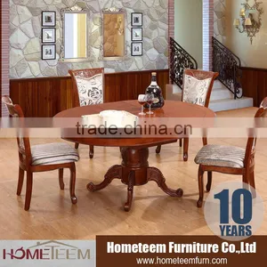 Oval Shape Suar Wood Top Solid Wood Table thumbnail-1