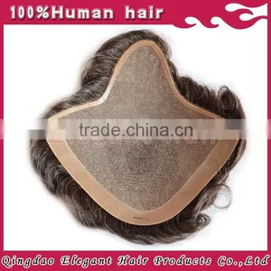 2015 Elegant Hair New Arrival Hot Sale Top Quality 100% Indian Remy Hair Cheap Toupee for Men thumbnail-6