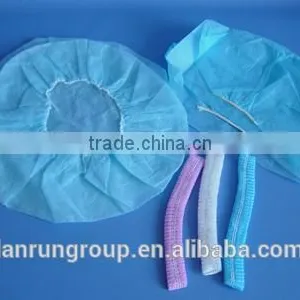 Disposable Non Woven Fabric Head Round Cap With Elastic thumbnail-1