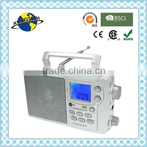 Fancy Peral White Compact AC DC Digital Tuning PLL Radio thumbnail-1