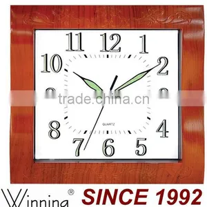 2014 Wooden Color Plastic Material Vintage Wall Clock thumbnail-1