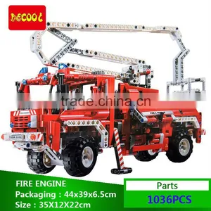 Decool Bricks 3323 Exploiter 1036Pcs Fire Engine Model Bricks Toys Building Bricks Blocks Toys thumbnail-1