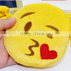 Free Sample Plush Emoji Bag/plush Emoji Coin Purse/stuffed and Cute Emoji Change Purse thumbnail-1